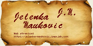 Jelenka Mauković vizit kartica